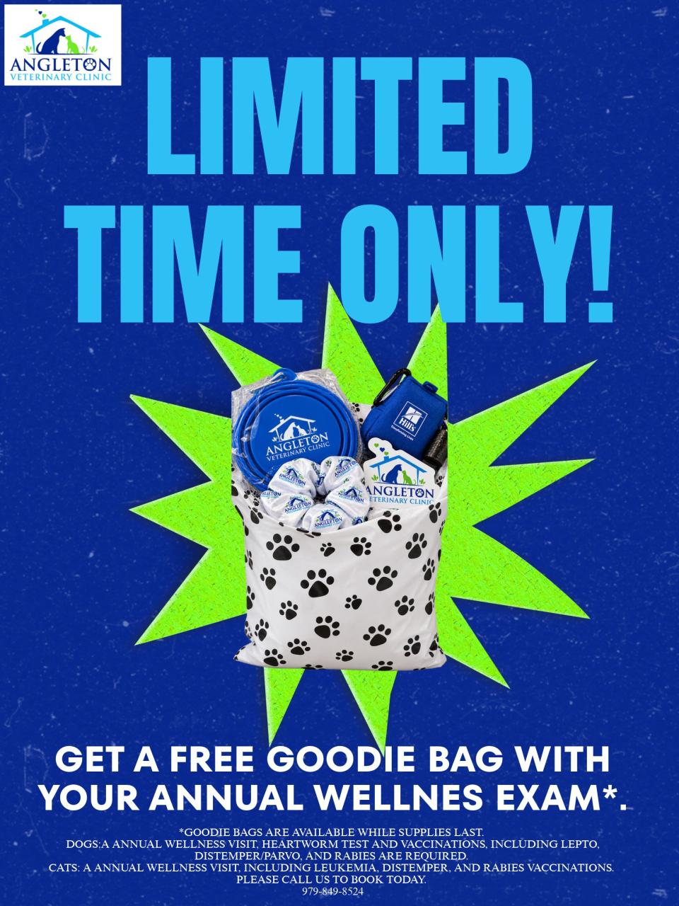 Annual wellness exam goodie bag promotion